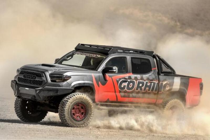 Go Rhino 16-23 Toyota Tacoma DC Ceros Low Profile Roof Rack - Tex. Blk - Go Rhino GOR5933000T