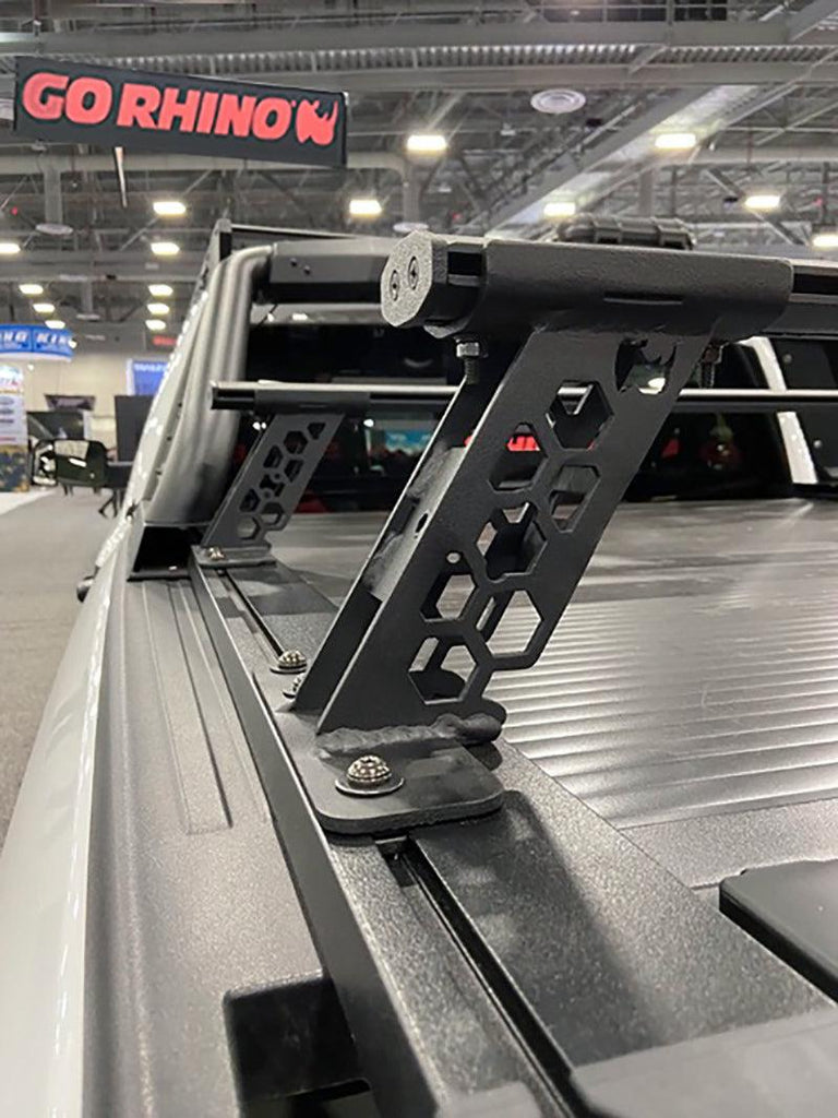 Go Rhino 15-22 Ford F-150 / 07-21 Toy. Tundra XRS Cross Bars Kit - Tex Blk (Attch Tonneau Cvr T-Trk) - Go Rhino GOR5935015T
