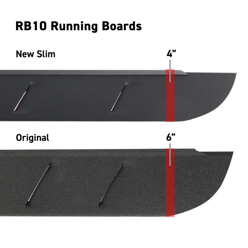 Go Rhino RB10 Slim Running Boards - Universal 87in. - Tex. Blk - Go Rhino GOR630087SPC