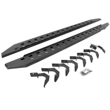 Load image into Gallery viewer, Go Rhino 15-22 GMC Canyon CC 4DR RB20 Slim Running Boards Kit (w/Brackets) - Tex. Blk - Go Rhino GOR69423580SPC