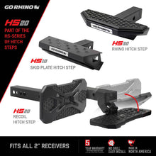 Load image into Gallery viewer, Go Rhino HS-20 Hitch Bumper Step - Go Rhino GORHS2012T