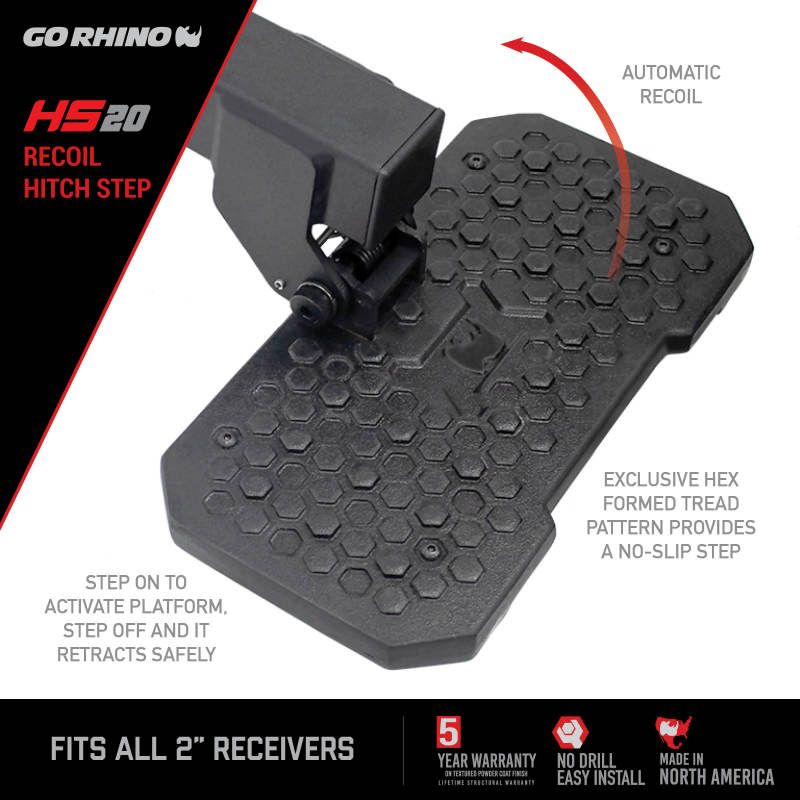 Go Rhino HS-20 Hitch Bumper Step - Go Rhino GORHS2012T