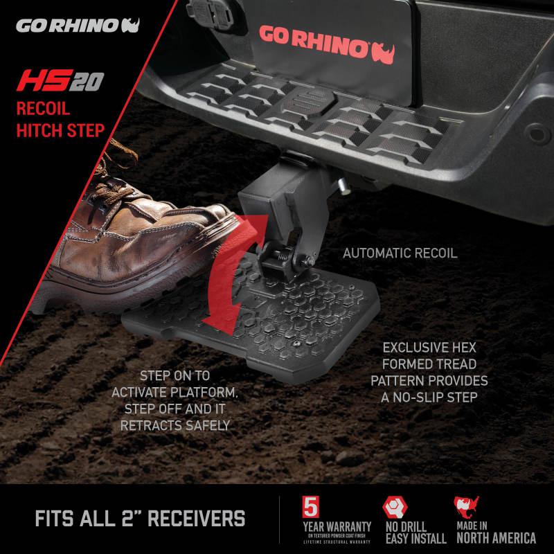 Go Rhino HS-20 Hitch Bumper Step - Black Ops Auto Works