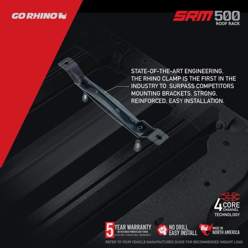 Go Rhino SRM 500 Roof Rack - 65in - Black Ops Auto Works