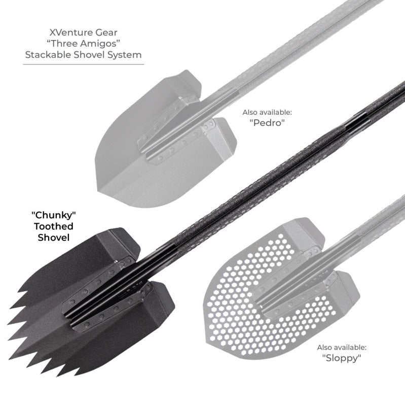 Go Rhino Xventure Gear Sharktooth Stackable Shovel - Textured Black Go Rhino GORXG-RS50020T