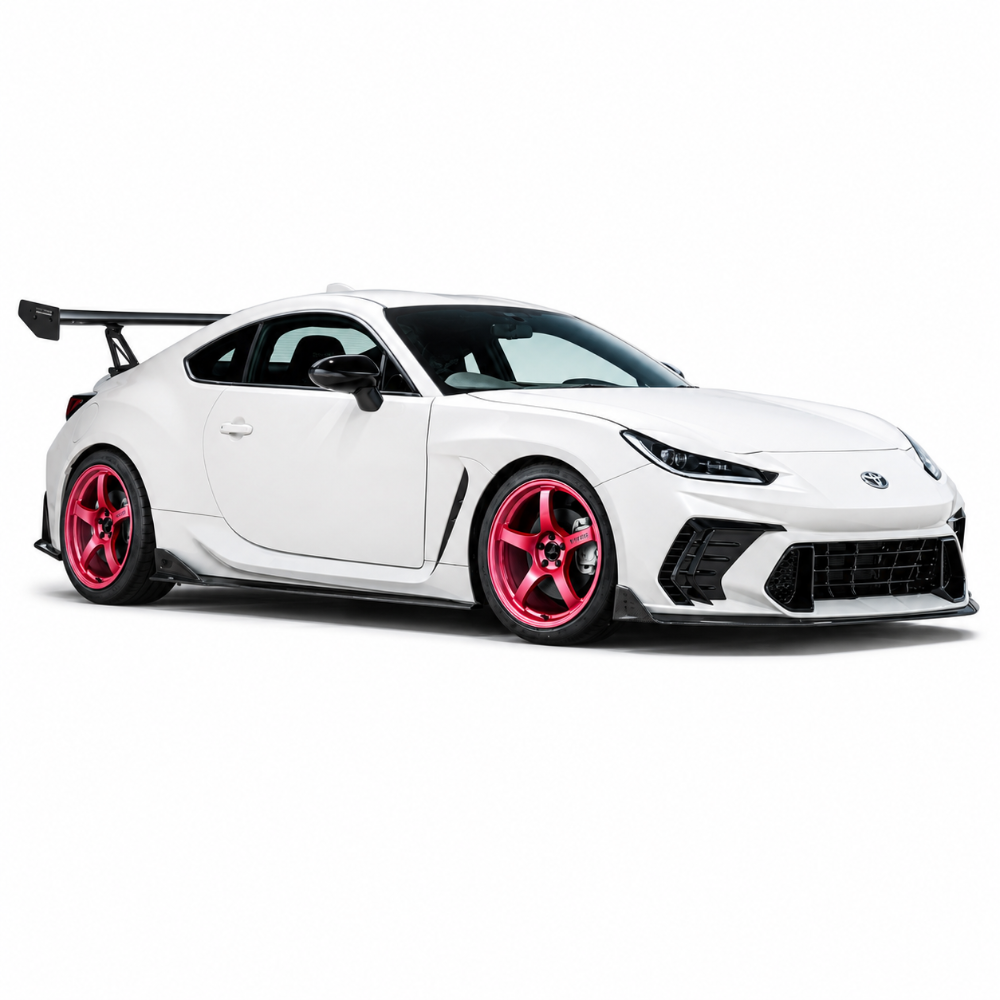 Gram Lights 57CR 18x8.5 +37 5x114.3 Sakura Pink Wheel (w/ Center Cap & No. 21 BK Air Valve) - Gram Lights GLSWGCRV37EPPC