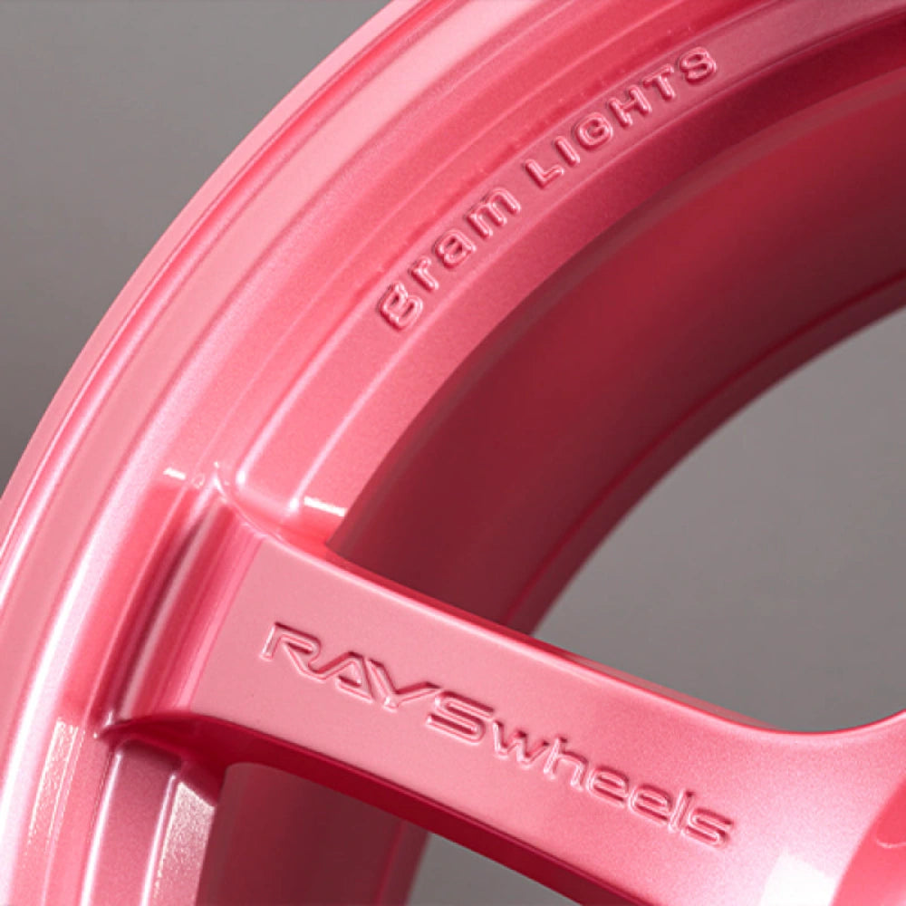 Gram Lights 57CR 18x8.5 +37 5x114.3 Sakura Pink Wheel (w/ Center Cap & No. 21 BK Air Valve) - Gram Lights GLSWGCRV37EPPC