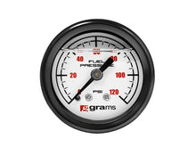 Load image into Gallery viewer, Grams Performance Universal 0-120 PSI Fuel Pressure Guage - White Face - Grams Performance GRPG2-99-1200W