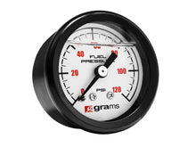 Load image into Gallery viewer, Grams Performance Universal 0-120 PSI Fuel Pressure Guage - White Face - Black Ops Auto Works