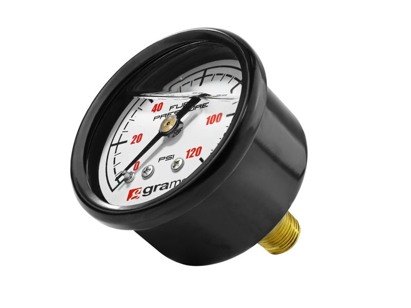 Grams Performance Universal 0-120 PSI Fuel Pressure Guage - White Face - Black Ops Auto Works