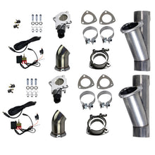 Load image into Gallery viewer, Granatelli 2.5in Aluminized Mild Steel Electronic Dual Exhaust Cutout w/Slip Fit &amp; Band Clamp - Black Ops Auto Works