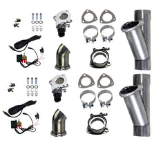 Load image into Gallery viewer, Granatelli 3.0in Alum Mild Steel Electronic Dual Slip Fit Exhaust Cutout w/Band Clamps - Black Ops Auto Works