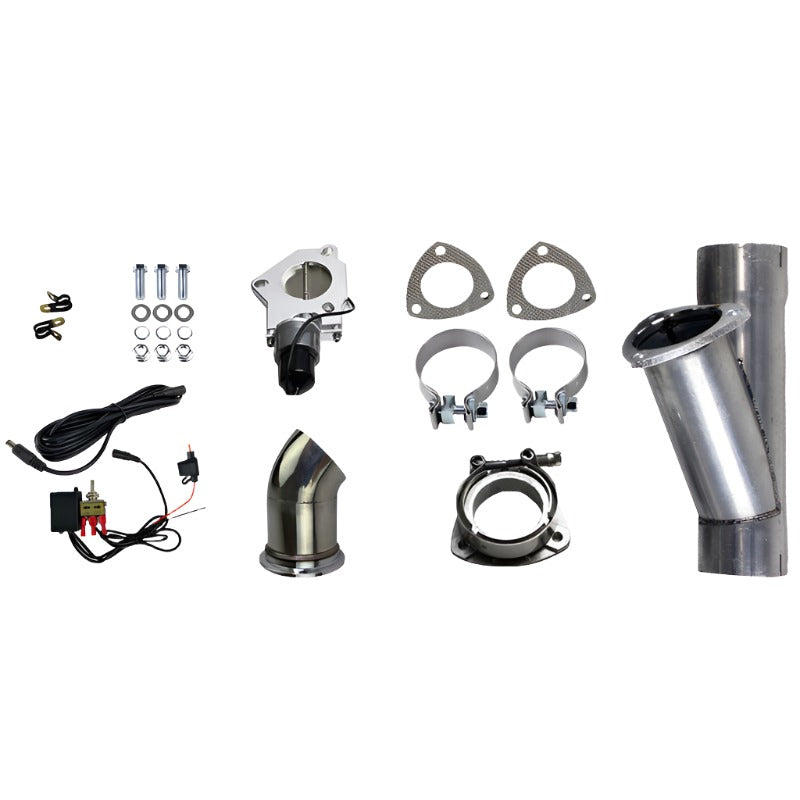 Granatelli 3.0in Aluminized Mild Steel Electronic Exhaust Cutout w/Slip Fit & Band Clamps - Black Ops Auto Works