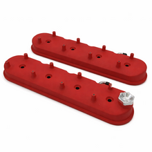 Load image into Gallery viewer, Granatelli tall valve covers pair red wrinkle finish