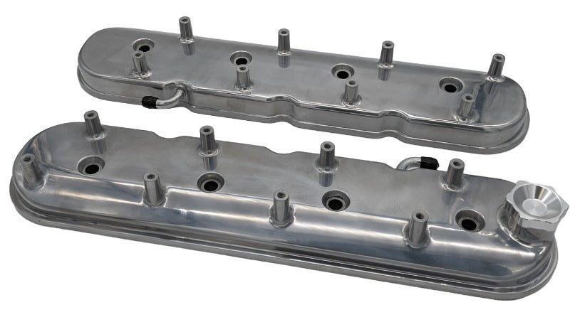Granatelli 96-22 GM LS Standard Height Valve Cover w/Angled Coil Mount - Polished (Pair) - Black Ops Auto Works