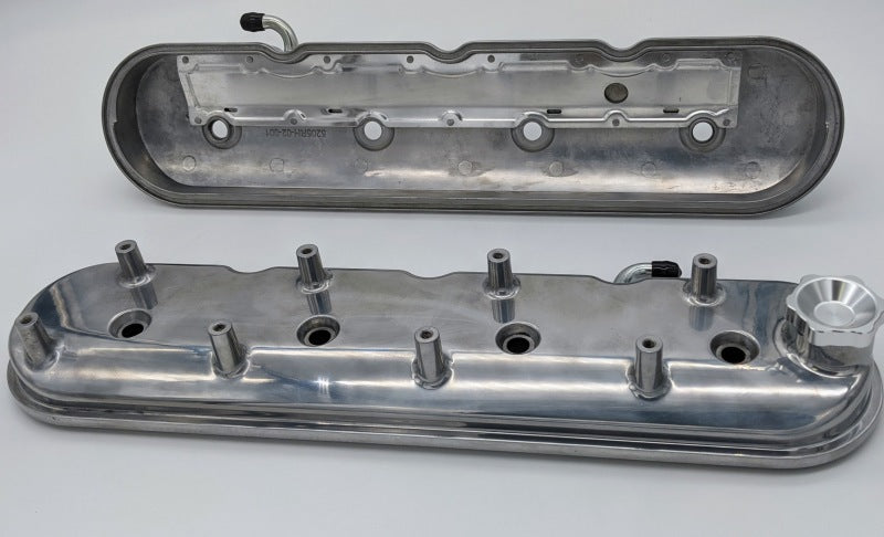 Granatelli 96-22 GM LS Standard Height Valve Cover w/Angled Coil Mount - Polished (Pair) - Black Ops Auto Works