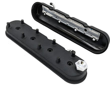 Load image into Gallery viewer, Granatelli 96-22 GM LS Tall Valve Cover w/Angled Coil Mounts - Black Wrinkle (Pair) - Black Ops Auto Works