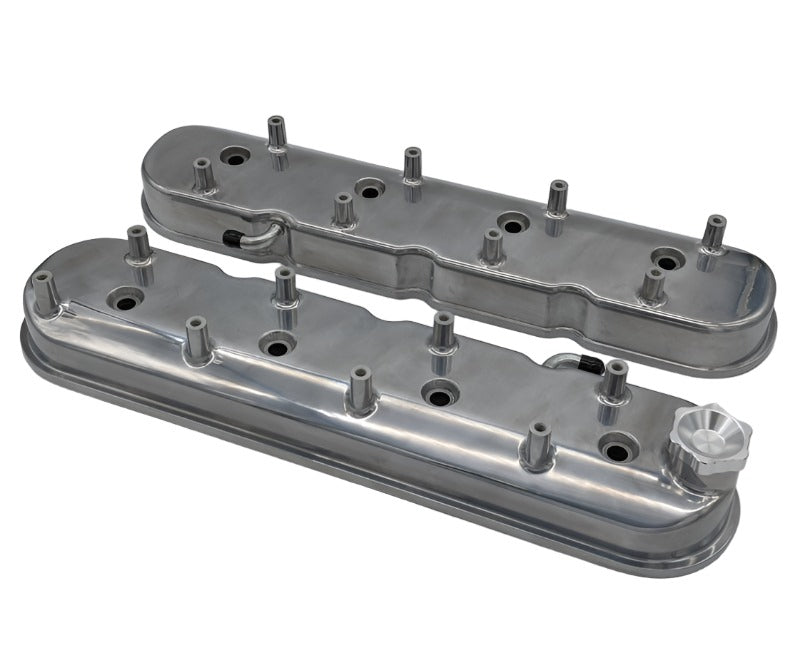 Granatelli 96-22 GM LS Tall Valve Cover w/Integral Angled Coil Mounts - Polished (Pair) - Black Ops Auto Works