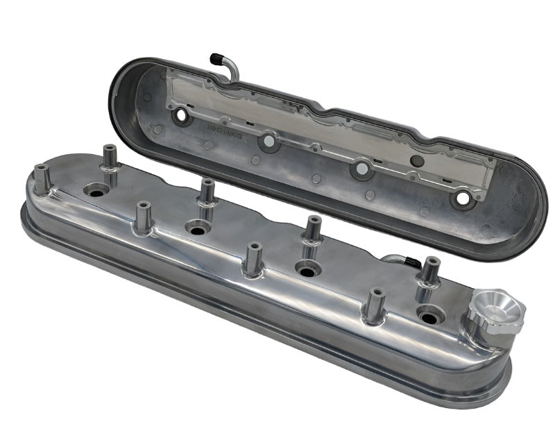 Granatelli 96-22 GM LS Tall Valve Cover w/Integral Angled Coil Mounts - Polished (Pair) - Black Ops Auto Works
