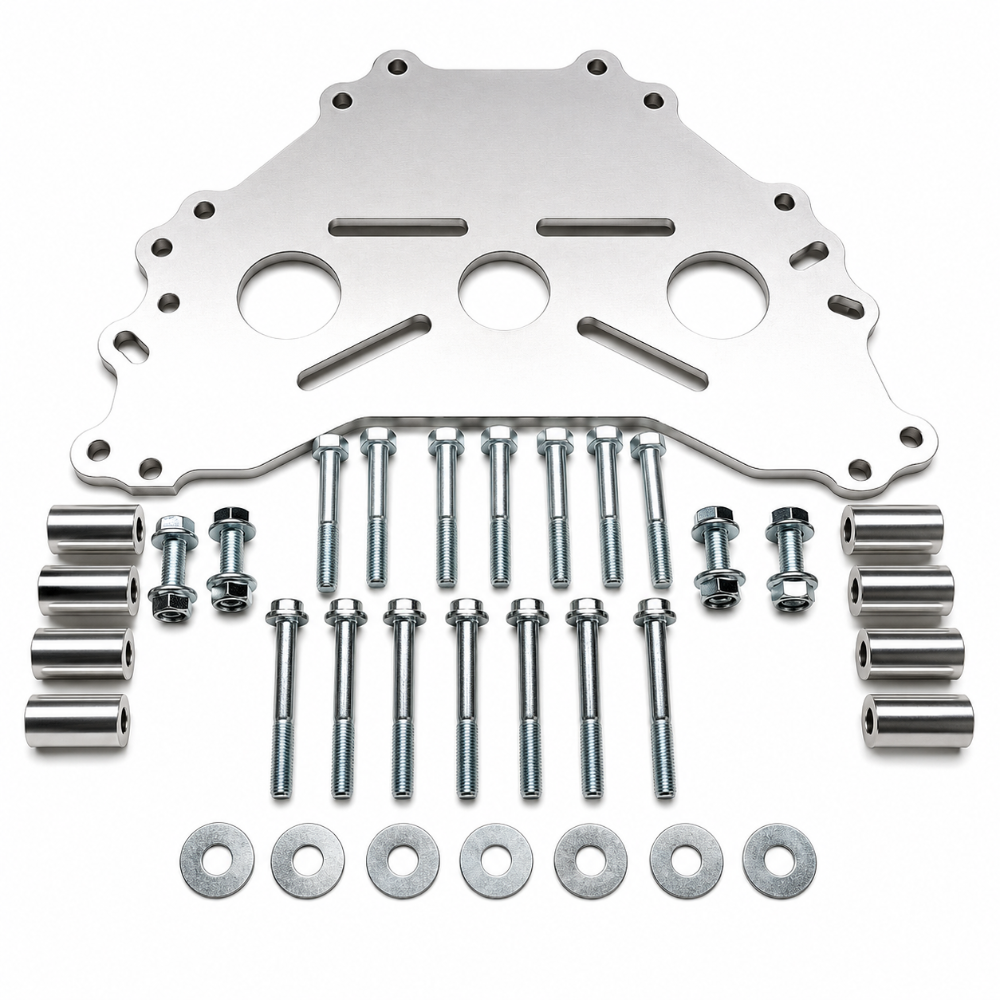 Granatelli billet aluminum engine stand adapter plate for Ford engines