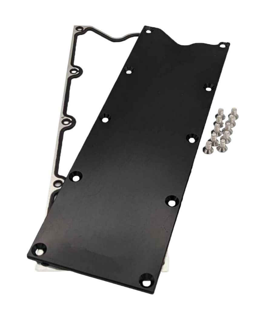 Granatelli GM LS Gen IV Billet Valley Pan Cover (Incl O-Ring Set/Adapter) - Black Ops Auto Works