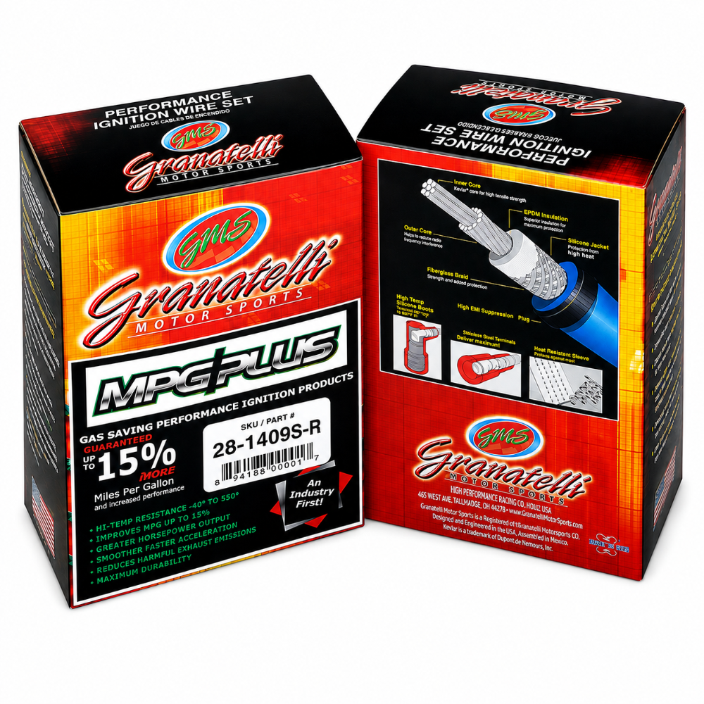 Granatelli GMS28-1409S-R red 8mm performance spark plug wire set for 1992 Chevrolet Corvette 5.7L LT1