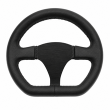 Load image into Gallery viewer, GMS789464 10in D-Shaped Steering Wheel Black Leather Grip