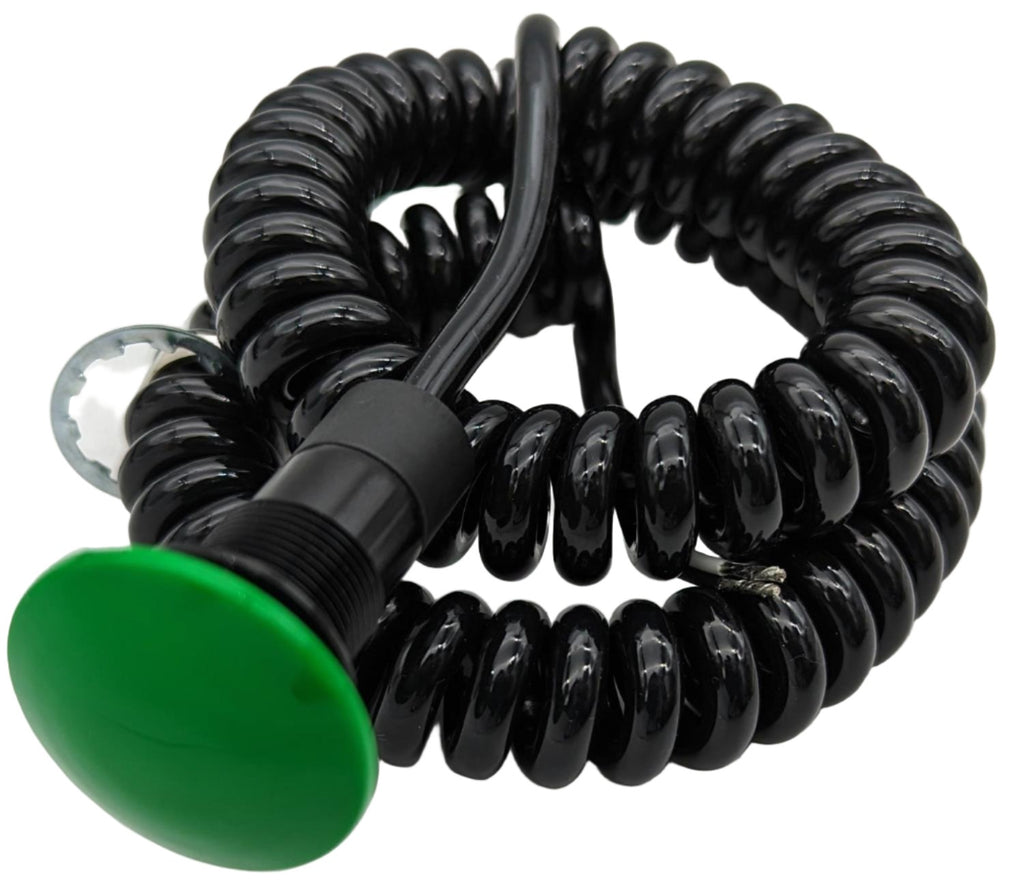 Granatelli Momentarily Armed Large Face Billet Push Button - Green - Granatelli Motor Sports GMS810100G