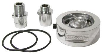 GReddy M18 warning sensor adapter fitting on white background
