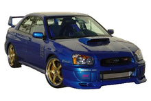 Load image into Gallery viewer, GReddy front lip installed on 2004-2007 Subaru WRX STI peanut eye showing profile