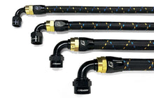 Load image into Gallery viewer, GReddy AN10 90 Degree Swivel Hose End - Black/Gold Anodized - GReddy 12801090