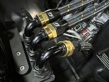 Load image into Gallery viewer, GReddy AN10 90 Degree Swivel Hose End - Black/Gold Anodized - GReddy 12801090