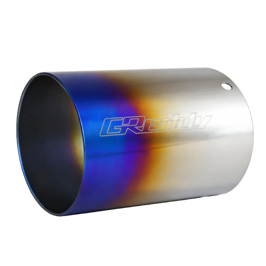 GReddy 11002102 burnt titanium tip full view