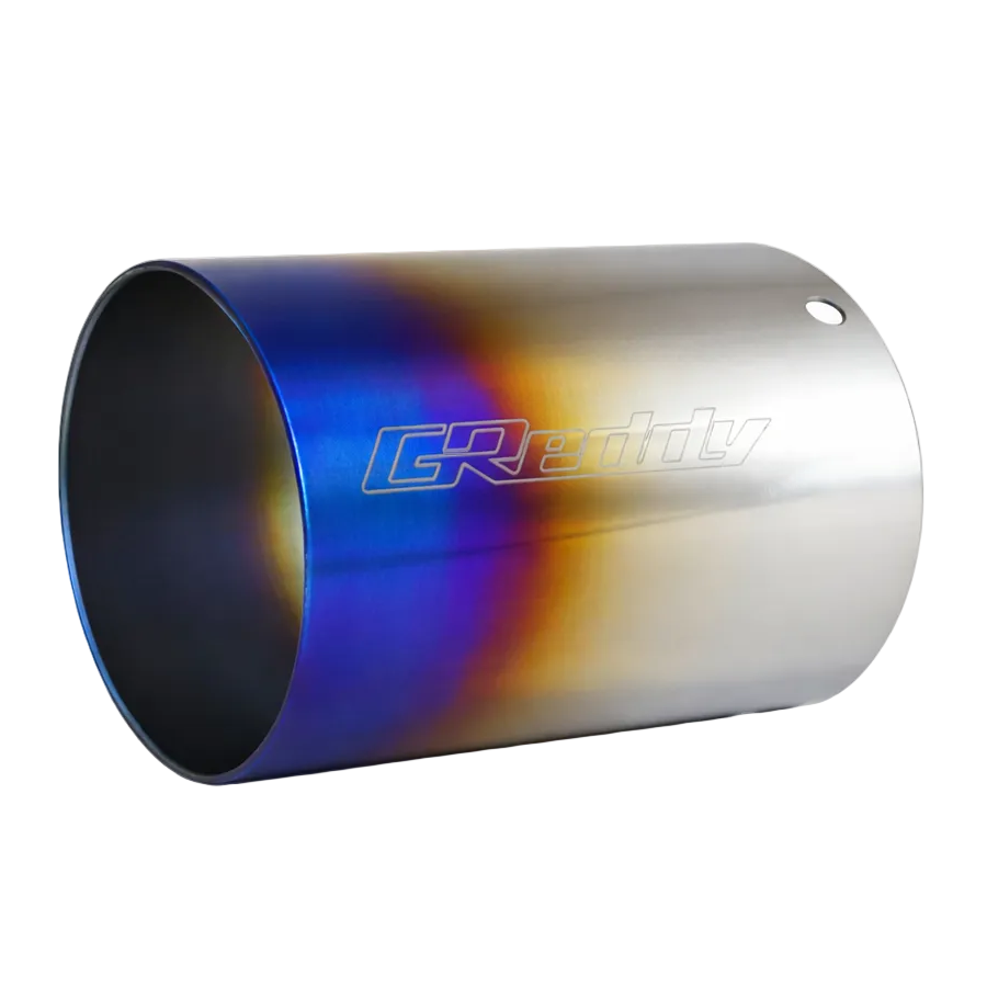 GReddy 11002104 burnt titanium tip full view