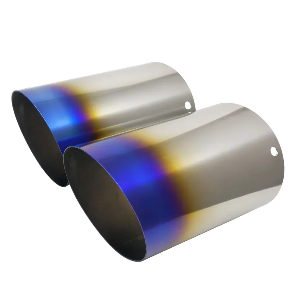 GReddy 11002602 DD-R burnt titanium tips pair full view