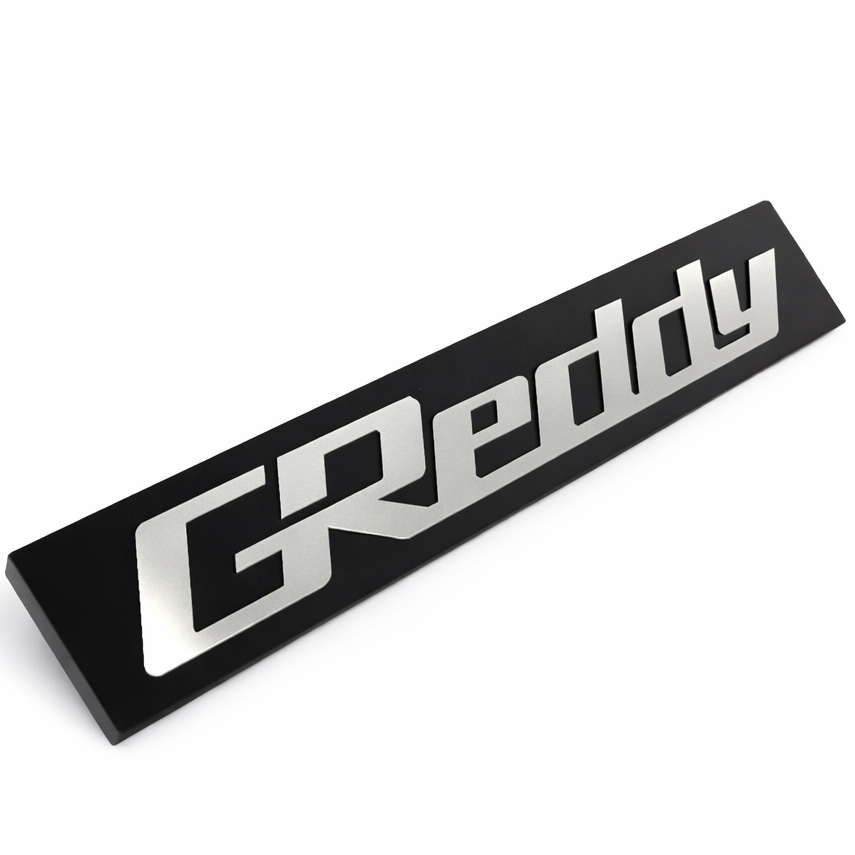 GReddy 18000202 180SX intake manifold badge full view