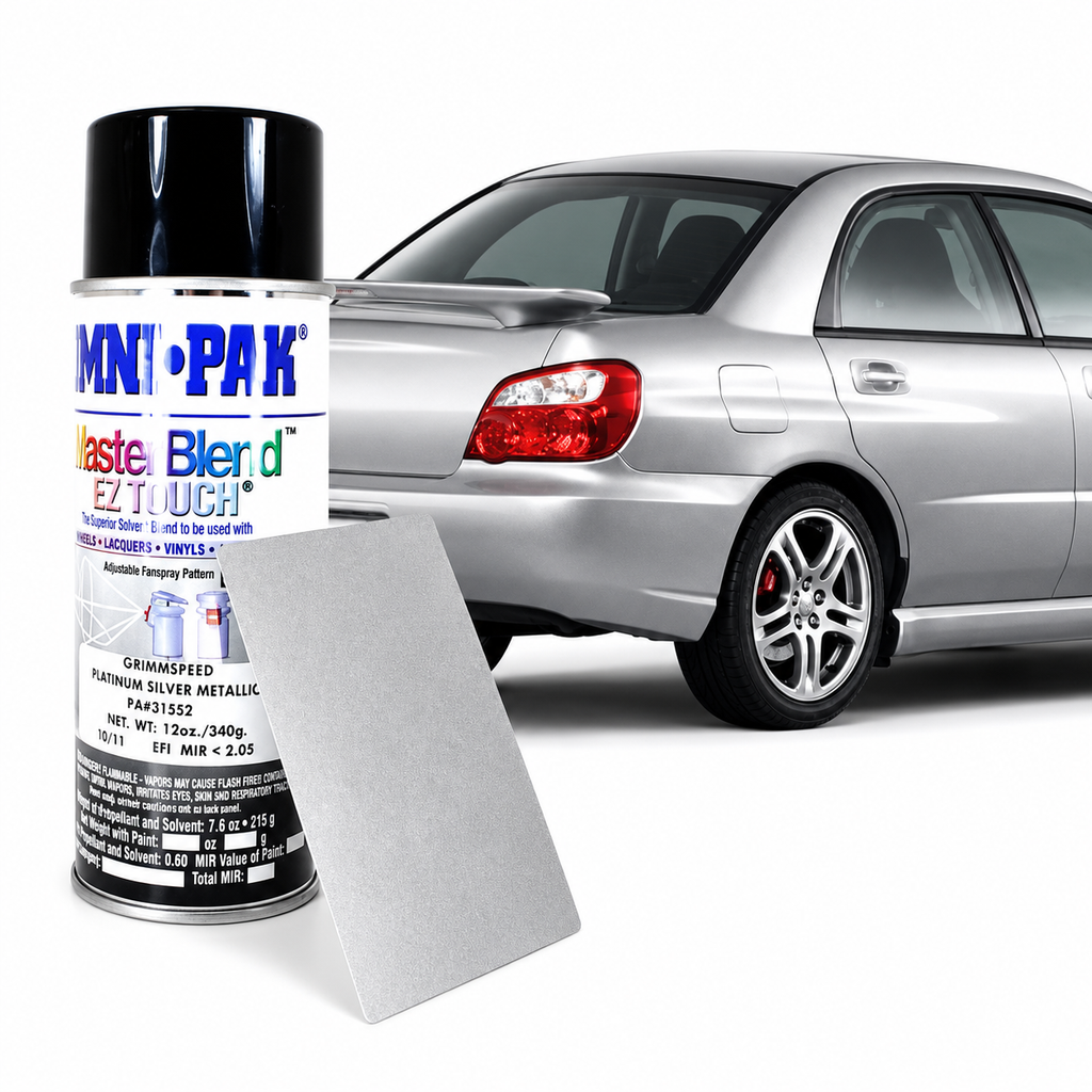 GrimmSpeed GRM054004 platinum silver aerosol paint can with a silver finish sample