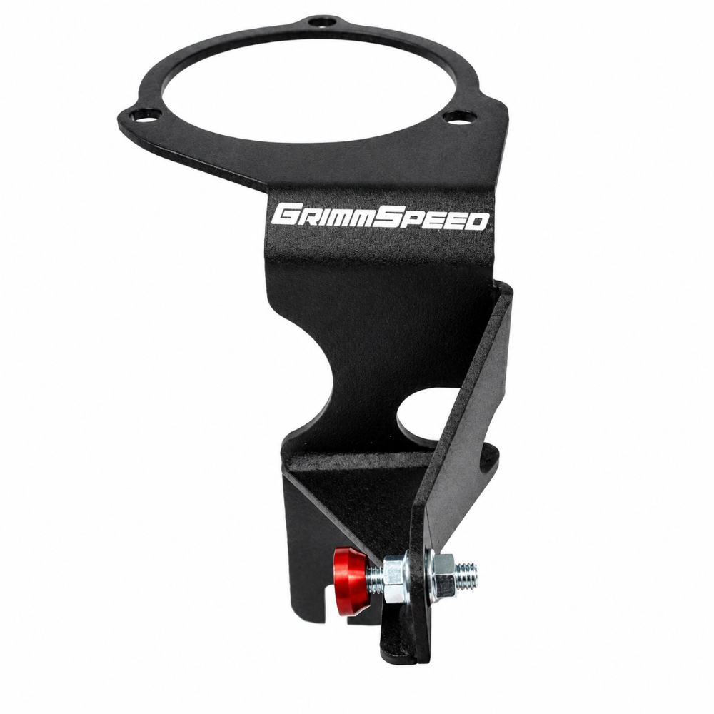 GrimmSpeed GRM091019 black master cylinder brace with adjustment hardware for Mitsubishi Evo 8 and 9