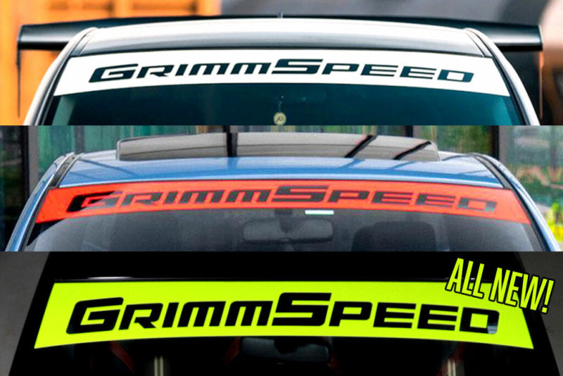 GrimmSpeed 2002+ Subaru WRX/STI / 05-09 Legacy GT Windshield Banner 43in. - White - GrimmSpeed GRM111035