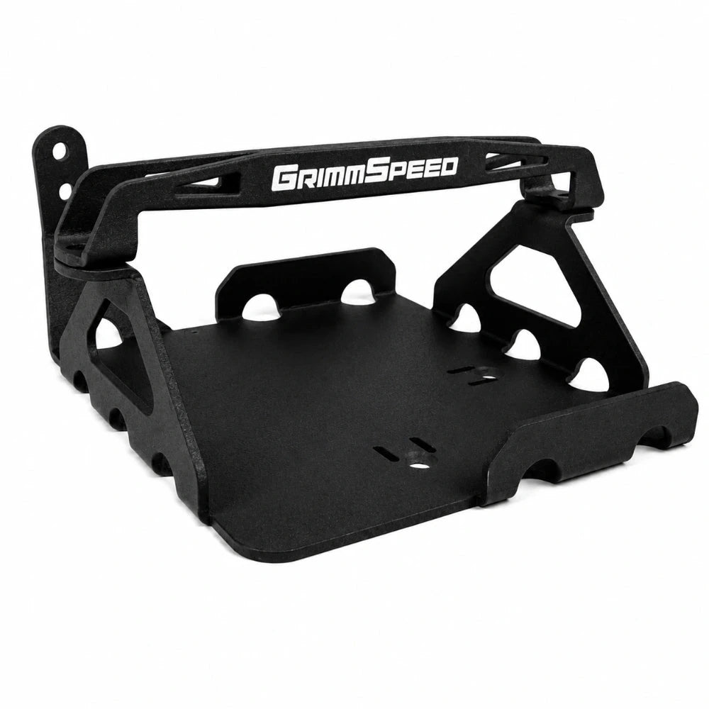 GrimmSpeed 2008-21 WRX / STI Lightweight Battery Mount — Black — GRM121028, product view 1