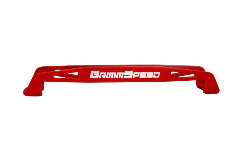 GrimmSpeed 08-18 Subaru WRX/STI Lightweight Battery Tie Down - Red - GrimmSpeed GRM121033