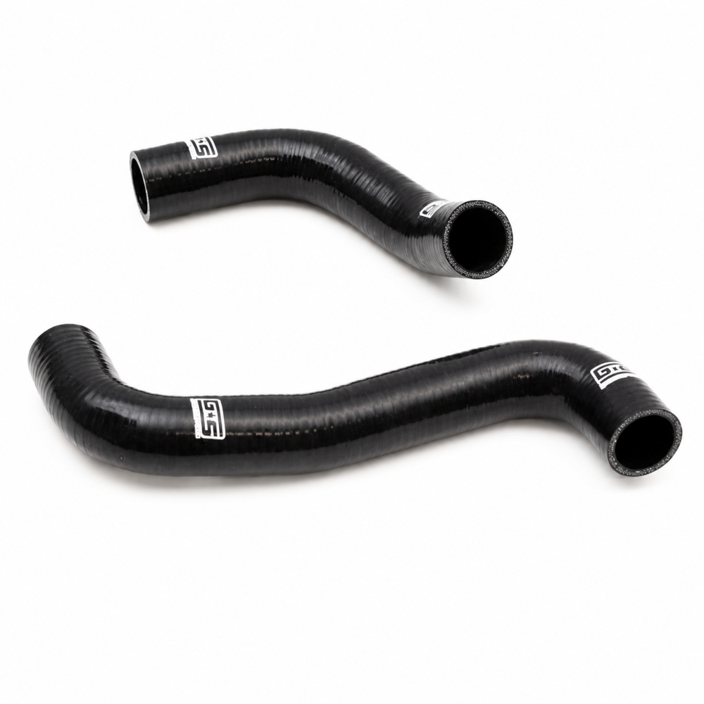 GrimmSpeed GRM405323 black silicone radiator hose kit with two molded hoses.