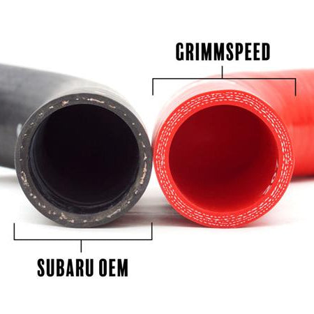 GrimmSpeed 08-14 Subaru WRX / 08-17 Subaru STi / 09-13 Subaru Forester XT Radiator Hose Kit - Red - GrimmSpeed GRMGRM405326