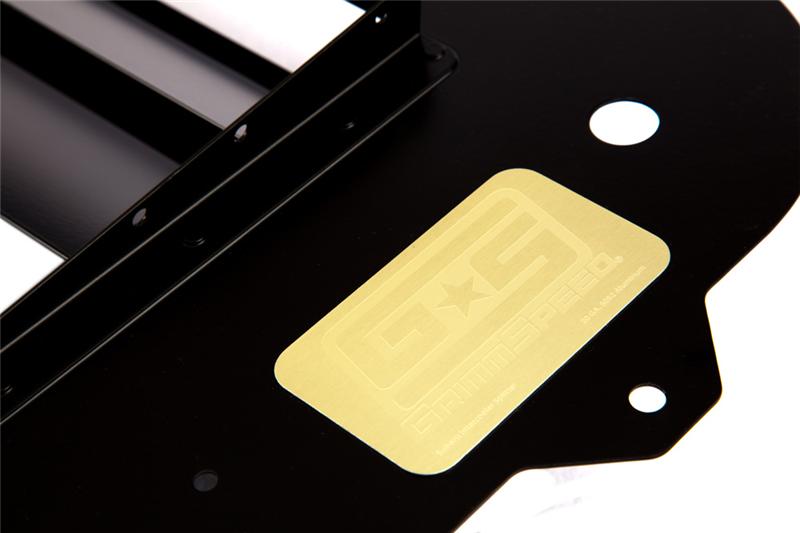 GrimmSpeed scoop TMIC splitter bracket detail for STI