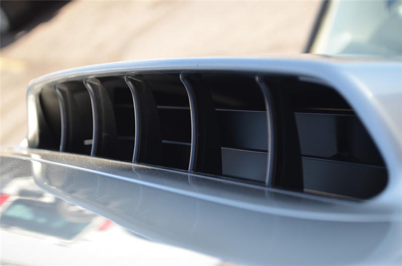 GrimmSpeed scoop TMIC splitter rear view detail for 04-05 STI