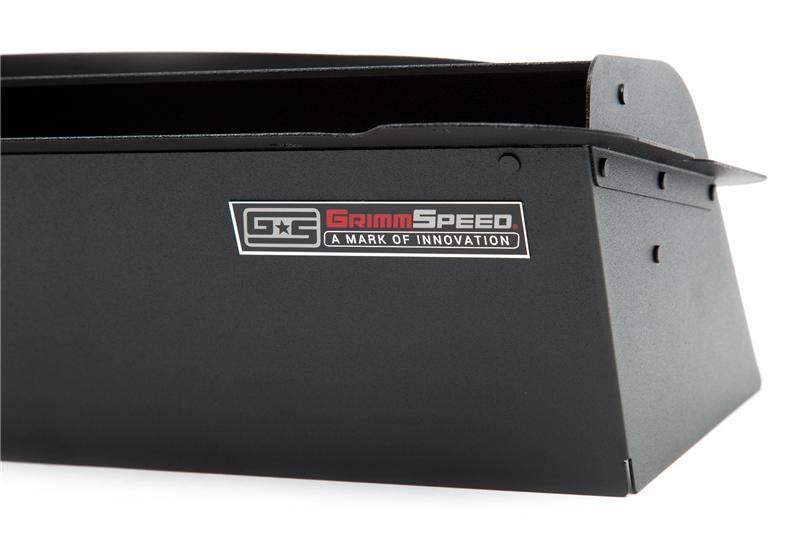 GrimmSpeed scoop TMIC splitter bracket detail for Forester XT/STI