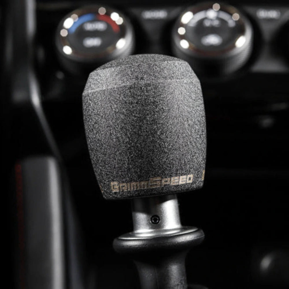 GrimmSpeed Stubby Shift Knob Stainless Steel Black - M12x1.25 - GrimmSpeed GRMGRM380002