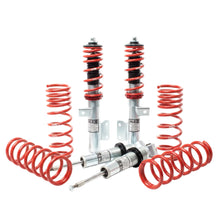 Load image into Gallery viewer, H&amp;R 28850-1 Street Performance coilover kit with front struts, rear shocks, and red springs