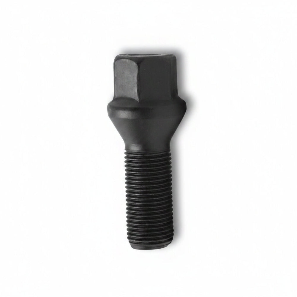 H&R Wheel Bolt, M14 x 1.5, 57mm Length, Mercedes Ball Seat, 17mm Head, Black - H&R HRS1455702SW