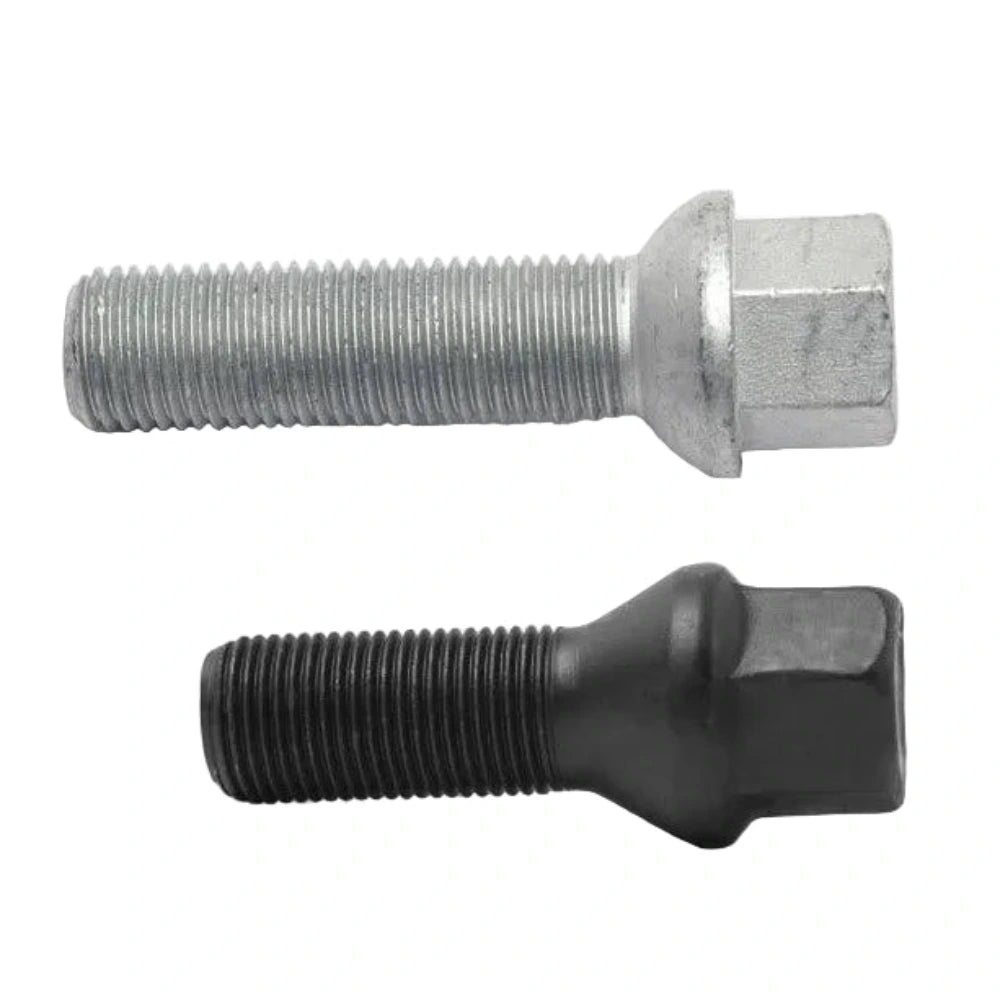 H&R Wheel Bolts 14 X 1.5 / Length 43mm / Mercedes Ball / Head 17mm - Black - Set of 10 - H&R HRS1454302SW SET
